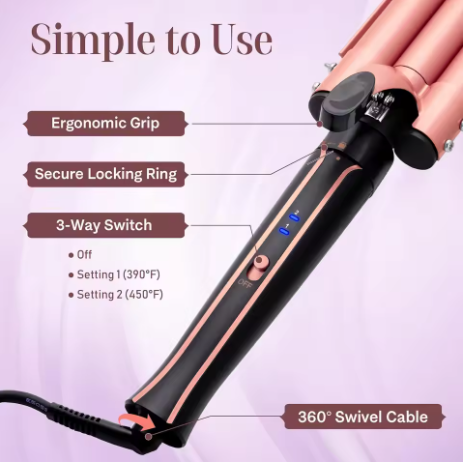 Curling Iron Wand Set 6-in-1
